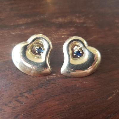 Lot 294: 14k Yellow Gold (2 part) Earrings