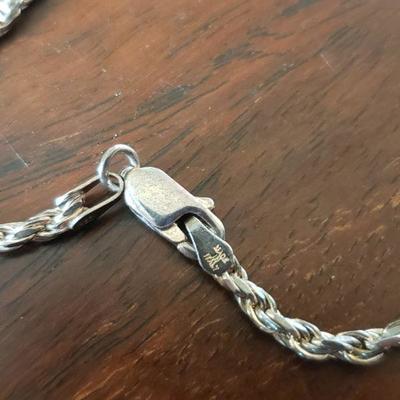 Lot 300: Navajo Red Bird Inlay Pendant and Rope Chain Signed C. Tsosie