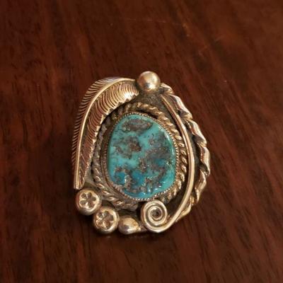 Lot 306: Navajo Phillip Sanchez Turquois Pendant 