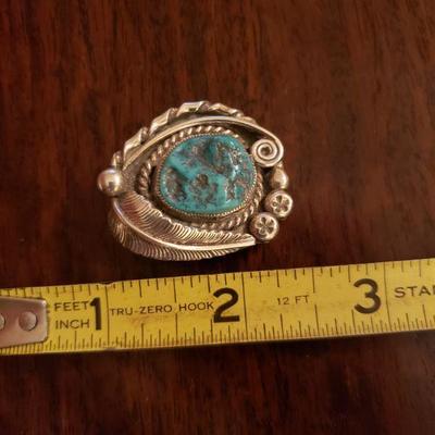 Lot 306: Navajo Phillip Sanchez Turquois Pendant 