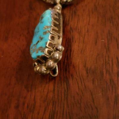 Lot 308: Navajo 15" Turquois Necklace 