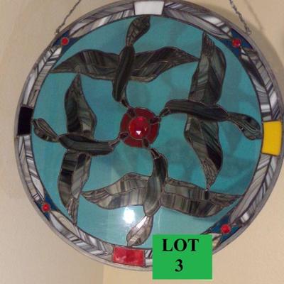 LOT 3  STAINED GLASS