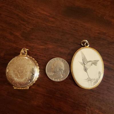 Lot 329: (2) Vintage Pendants