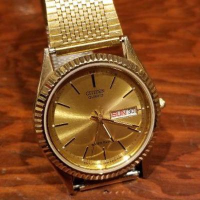 Lot #334: Vintage CITIZEN Gold Plated Dress Watch TESTED A+
