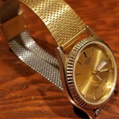 Lot #334: Vintage CITIZEN Gold Plated Dress Watch TESTED A+