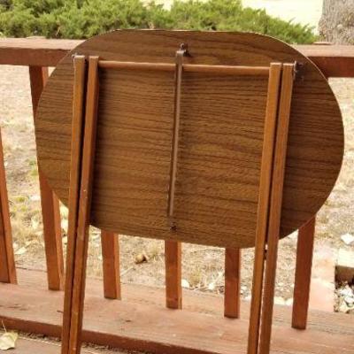 Lot #335: Vintage Wood Folding Dinner Tray