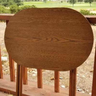 Lot #335: Vintage Wood Folding Dinner Tray