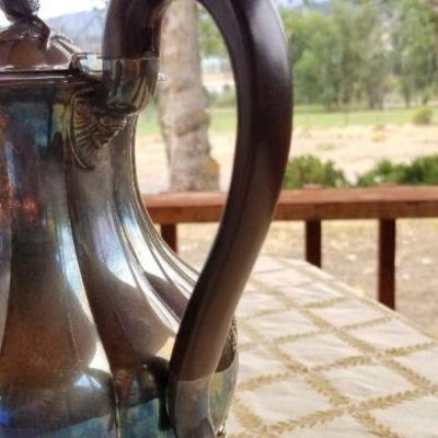 Lot #337: Vintage HEIRLOOM Melon Teapot Silverplated