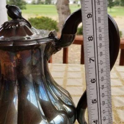 Lot #337: Vintage HEIRLOOM Melon Teapot Silverplated