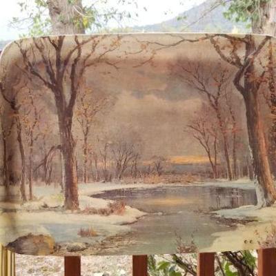 Lot #341: (3] Vintage Mid Century Modern Dinner Trays Signed by Artist