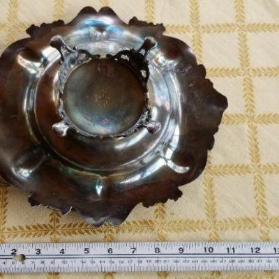 Lot #342: Vintage Silver Plated Serving Dish w/ Handle