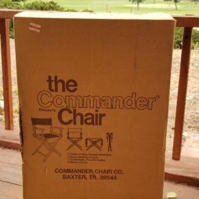 Lot #343: Vintage Mid Century Modern BRAND NEW SEALED The Commander Director Chair YELLOW