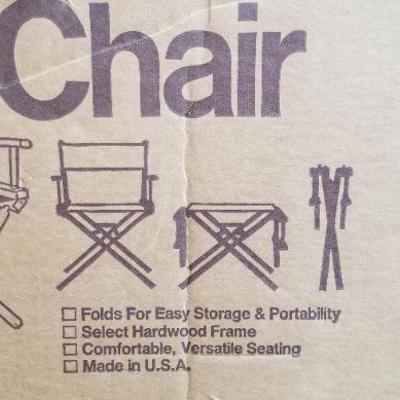 Lot #343: Vintage Mid Century Modern BRAND NEW SEALED The Commander Director Chair YELLOW