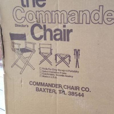 Lot #343: Vintage Mid Century Modern BRAND NEW SEALED The Commander Director Chair YELLOW