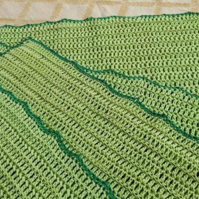 Lot #334: Set of (4) Green Mid Century Modern Dining Mats