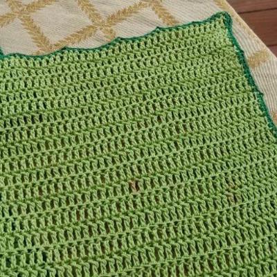 Lot #334: Set of (4) Green Mid Century Modern Dining Mats