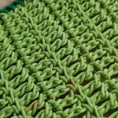 Lot #334: Set of (4) Green Mid Century Modern Dining Mats