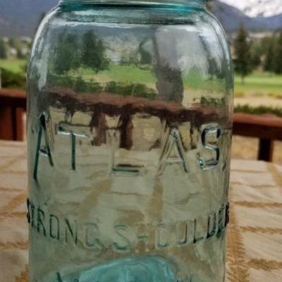 Lot #347: (3) Vintage Glass Mason Jars