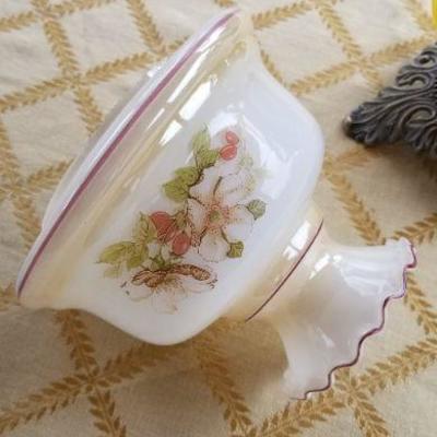 Lot #355: Vintage Glass Shade Lamp