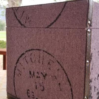 Lot #359: 9.5" Square Storage Container Box Stamp Theme