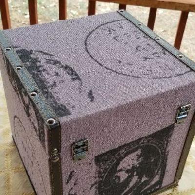 Lot #359: 9.5" Square Storage Container Box Stamp Theme
