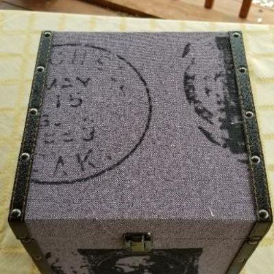 Lot #359: 9.5" Square Storage Container Box Stamp Theme