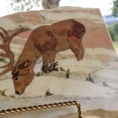 Lot #363: Vintage Art on Stone Creation SIGNED
