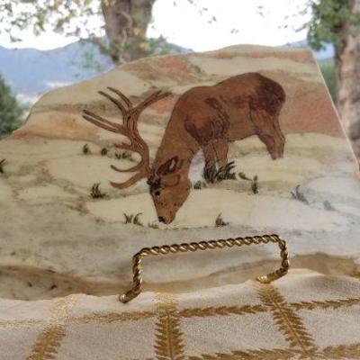 Lot #363: Vintage Art on Stone Creation SIGNED