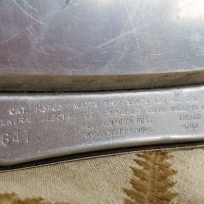 Lot #367: Vintage Mid Century Moderm Stainless Steel GENERAL ELECTRIC Iron