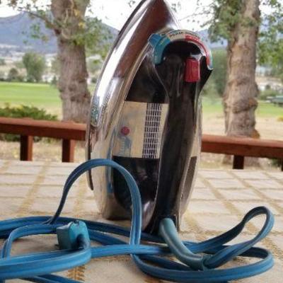 Lot #367: Vintage Mid Century Moderm Stainless Steel GENERAL ELECTRIC Iron