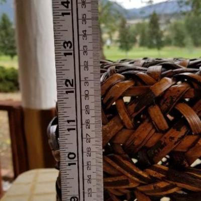 Lot #374: Vintage Woven Wicker Storage Basket