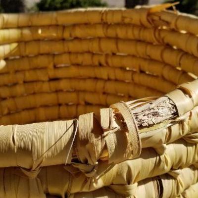 Lot #379: Vintage Large Woven Wicker 20" x 15.5" 