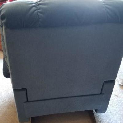 Lot #381: Vintage Plush Blue La-z-Boy Recliner 