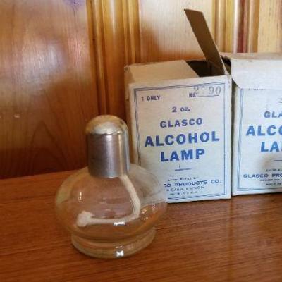Lot #384; (2) 2 oz. Vintage GLASCO Alcohol Lamp