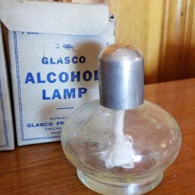 Lot #384; (2) 2 oz. Vintage GLASCO Alcohol Lamp