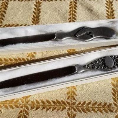 Lot #387: (2) Pewter Gift Knives 