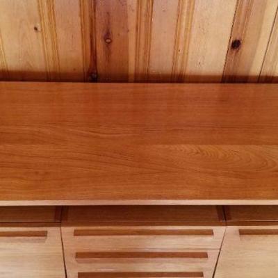Lot #388: Mid Century Modern Solid Wood Buffet
