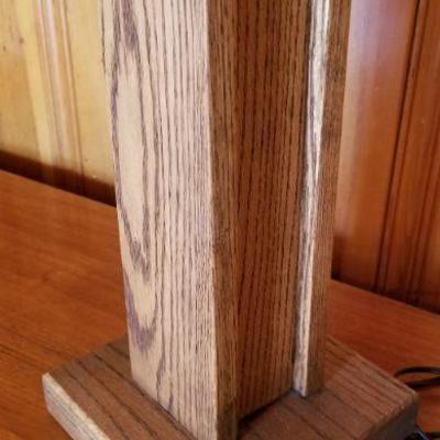 Lot #389: Vintage MOTIF CORP. Mid Century Modern Wood Table Lamp