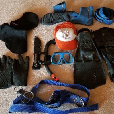 Lot #396: Vintage Scuba Gear Bundle