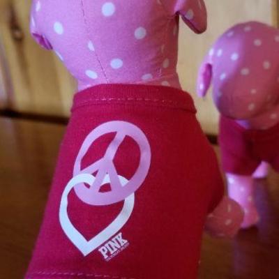 Lot #398: Vintage PINK Pair of Retired Toy Dogs