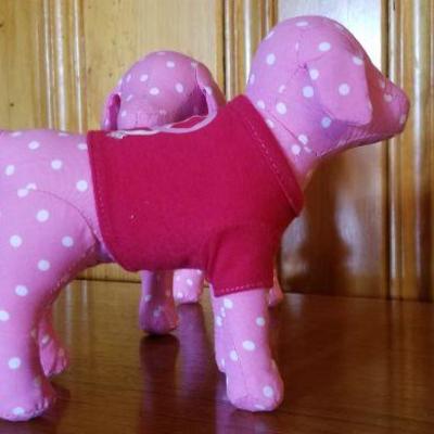 Lot #398: Vintage PINK Pair of Retired Toy Dogs