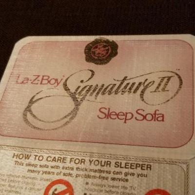 Lot #401: Vintage La-Z-Boy Sleeper Sofa