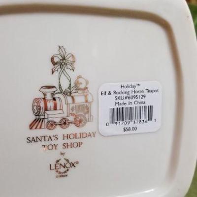 Lot #408: Vintage LENOX Santa's Holiday Toy Shop Rocking Horse