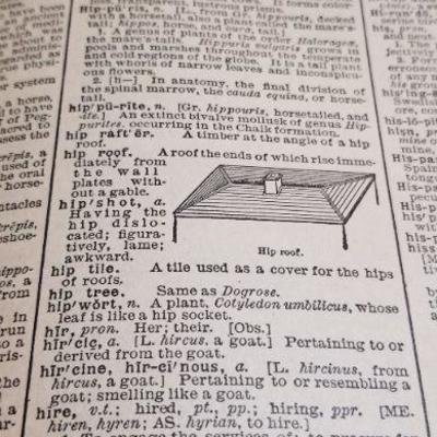 Lot #409: Vintage 1943 WEBSTER'S Dictionary Hardback Reference 376 pages