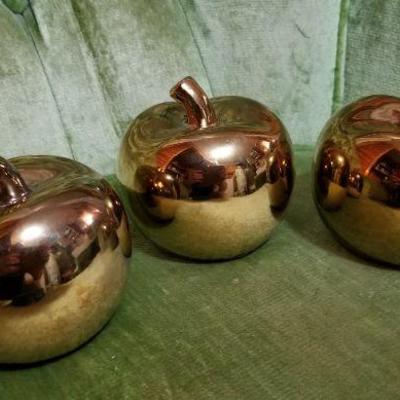 Lot #412: (3) Pier 1 Decorative Apples