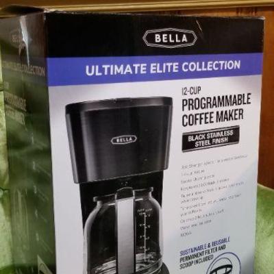Lot #422: BELLA Ultimate Elite Programmable Coffee Maker NEW 