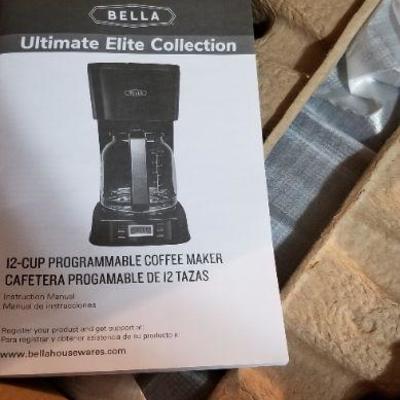 Lot #422: BELLA Ultimate Elite Programmable Coffee Maker NEW 