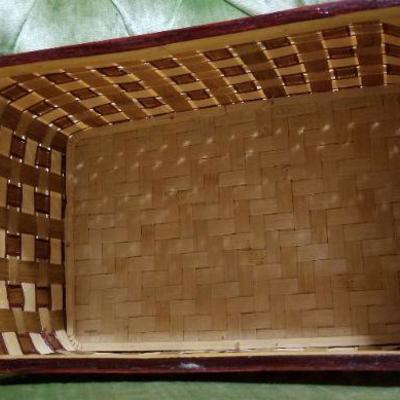 Lot #423: Vintage Peoples Republic Of China Woven MUSHROOM Theme Basket