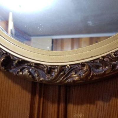 Lot #427: Vintage Mirror w/ Wood Carved Frame