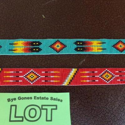LOT 33  BEADED HAT BANDS